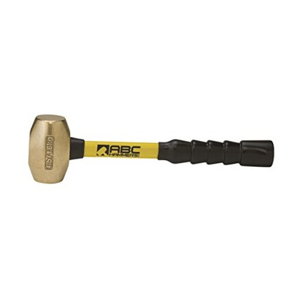 Abc Hammers Brass Hammer With 12" Fiberglass Handle, 4-Pound ABC4BFB
